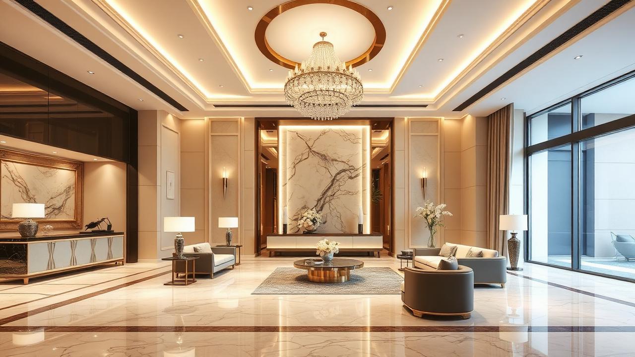 تصميم داخلي فاخر لفيلا بالرياض
